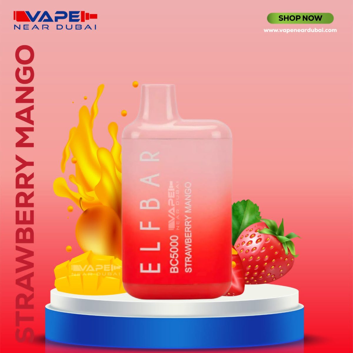 BEST ELF BAR Strawberry Mango (BC5000 Puffs) Disposable Vape In Dubai