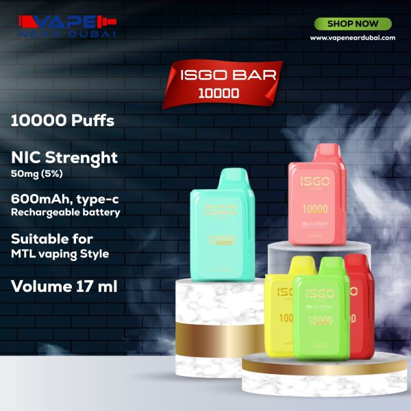 BEST ISGO BAR (10000 Puffs) Disposable Vape Dubai