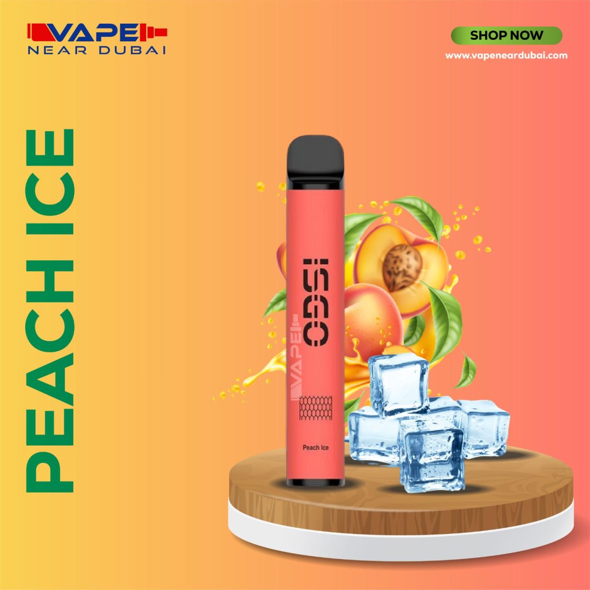 BEST ISGO VEGAS Peach Ice (2800 Puffs) Disposable Vape In Dubai