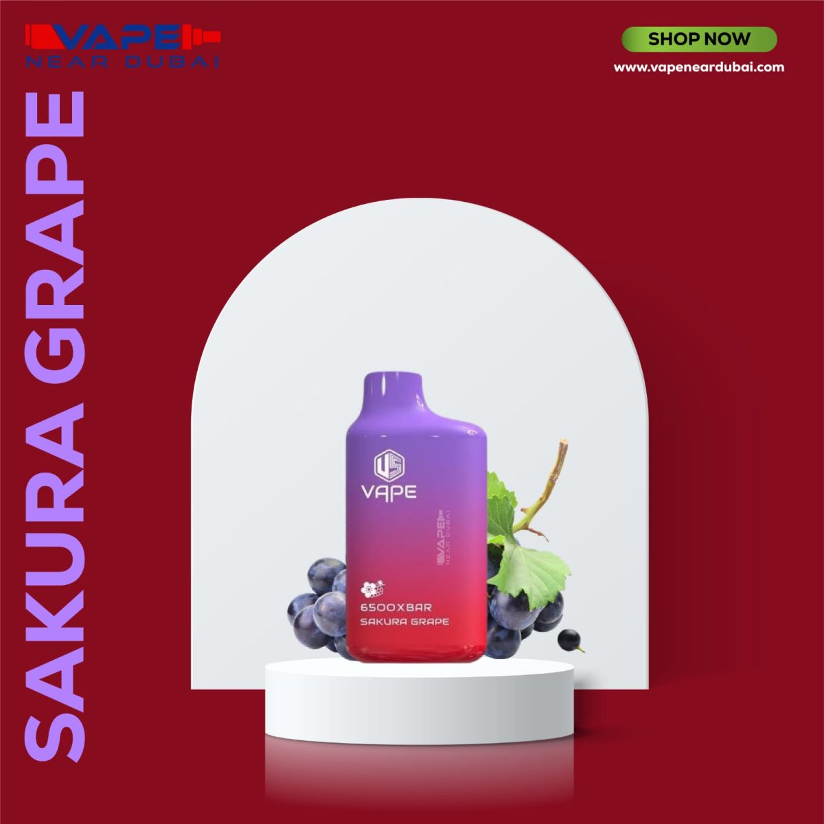 BEST US VAPE XBAR Sakura Grape (6500 Puffs) Disposable Vape In Dubai