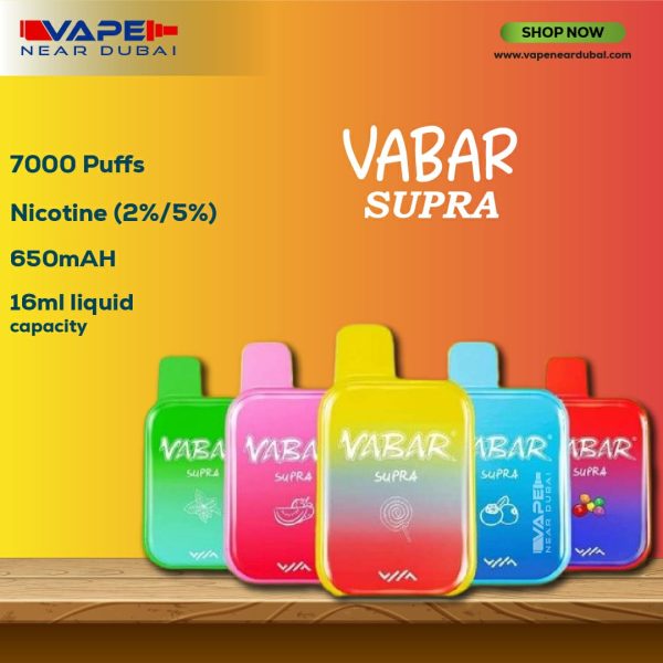 BEST VABAR SUPRA (7000 Puffs) Disposable Vape In Dubai