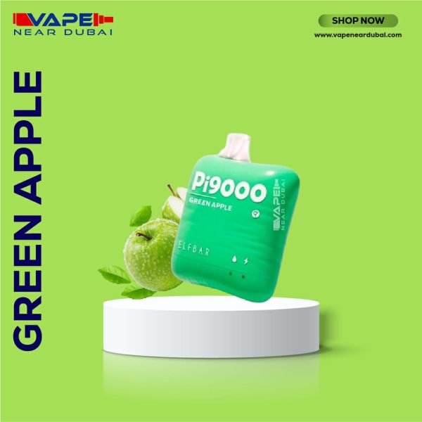 ELF BAR Pi9000 Green Apple (9000 Puffs) Disposable Vape In Dubai