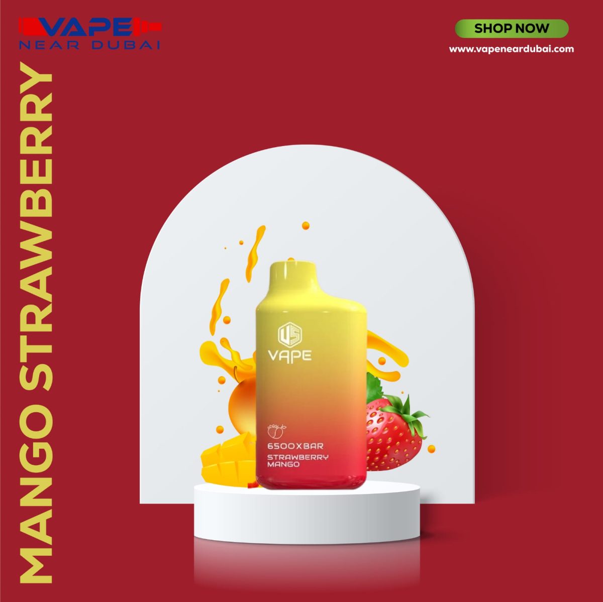 US VAPE XBAR Mango Strawberry (6500 Puffs) Disposable Vape In Dubai