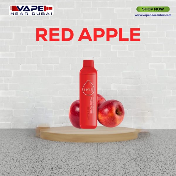 BEST MYLE META BAR Red Apple (2500 puffs) Disposable Vape In Dubai