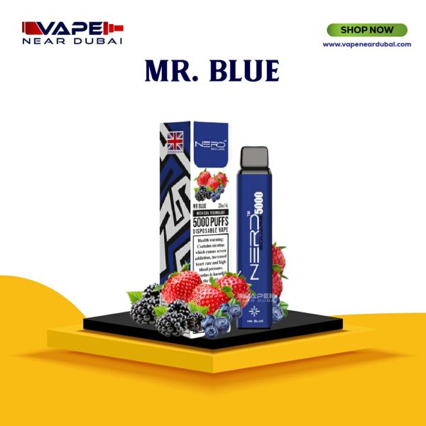 BEST NERD SQUARE Mr Blue (5000 puffs) Disposable Vape In Dubai