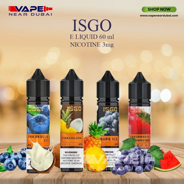 ISGO 60ml E-Liquid Vape Dubai 3mg Nicotine Flavors