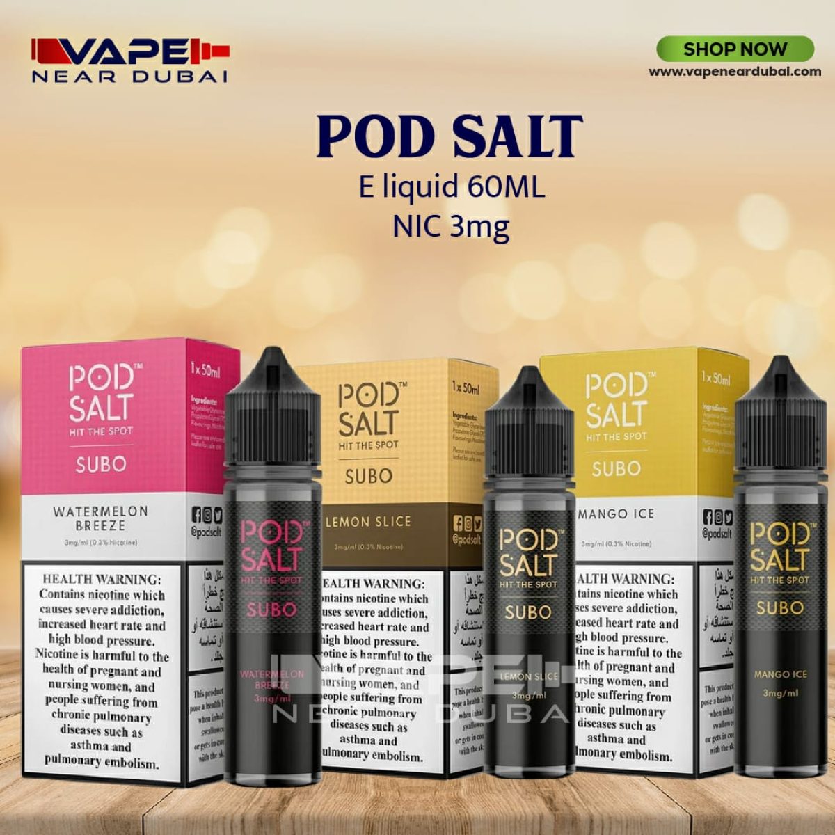 Pod Salt Subo 50ml E-Liquid Vape Dubai  Vape Near Dubai