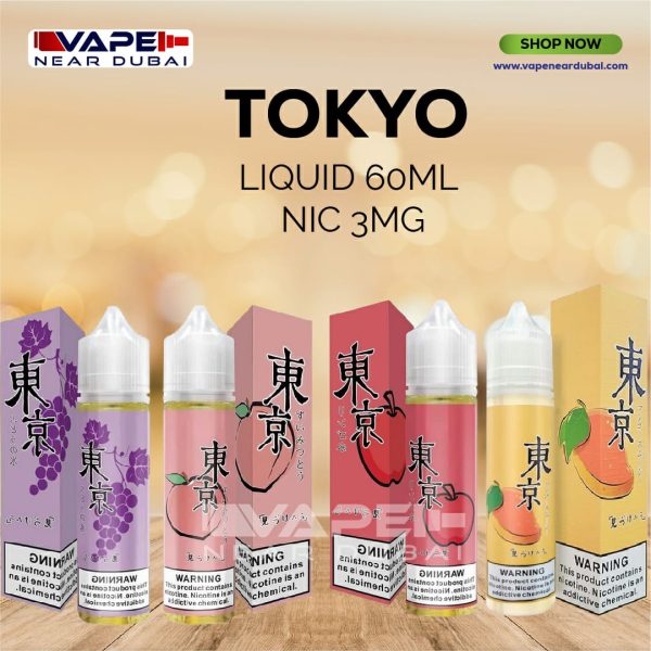 Tokyo E-Liquid Vape Dubai 60ML 3MG Nicotine Flavors