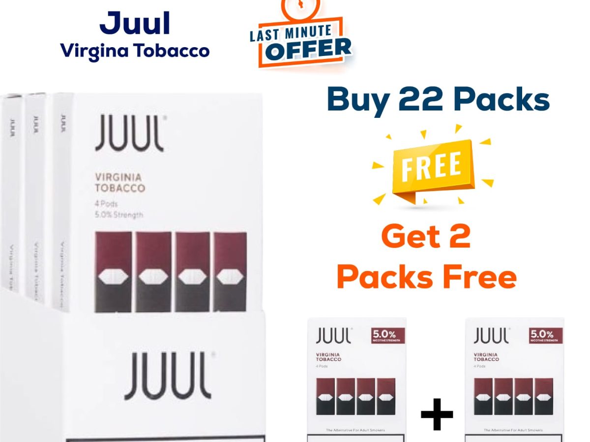 juul pods 5 virginia tobacco JUUL Virginia Tobacco 5% – 6 Pack main image 1